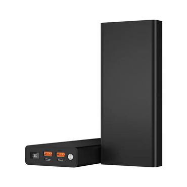 Baterie externă 30000mAh 100W, 2x USB - C & 2x USB - A, Negru - Voltres