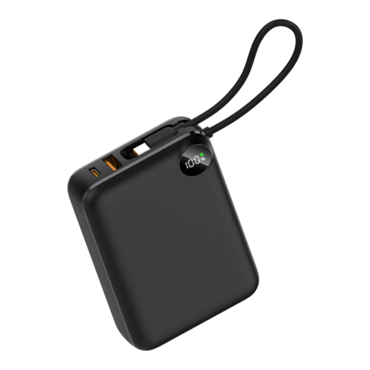 ChargeGo+ — Baterie externă 20.000mAh · Cablu USB - C integrat · 3 porturi · 22.5W - Voltres