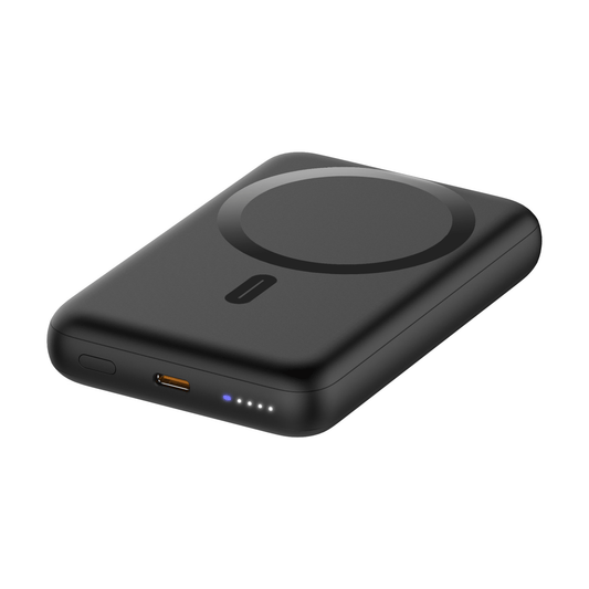 Baterie externă 10000mAh Încărcare Wireless 15W, Negru - Voltres