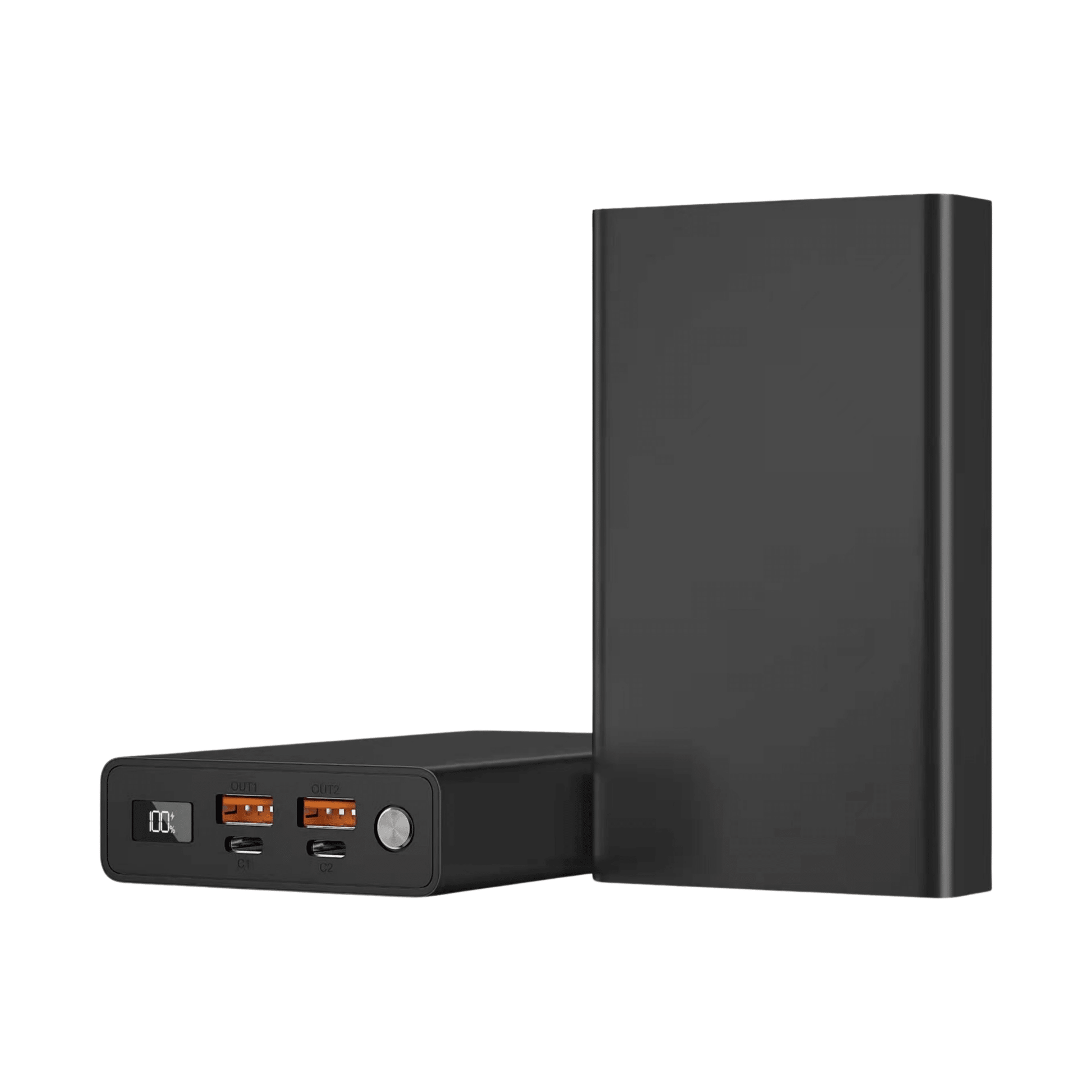 Baterie externă 20000mAh 100W, 2x USB - C & 2x USB - A, Negru - Voltres