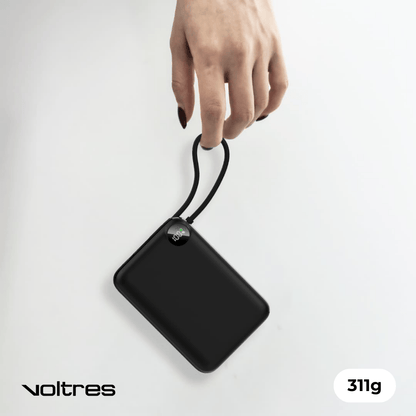 Baterie Externă 20000mAh 22.5W, Cablu USB - C Inclus & USB - C, Negru - Voltres