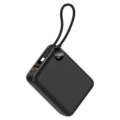 Baterie Externă 20000mAh 22.5W, Cablu USB - C Inclus & USB - C, Negru - Voltres