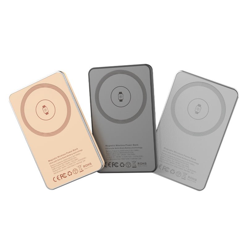 Baterie externa 5000mAh Qi2 15W Wireless & 20W Cablu, Plastic - Voltres