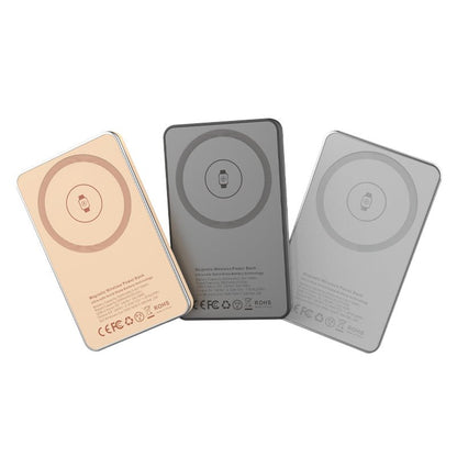 Baterie externa 5000mAh Qi2 15W Wireless & 20W Cablu, Plastic - Voltres