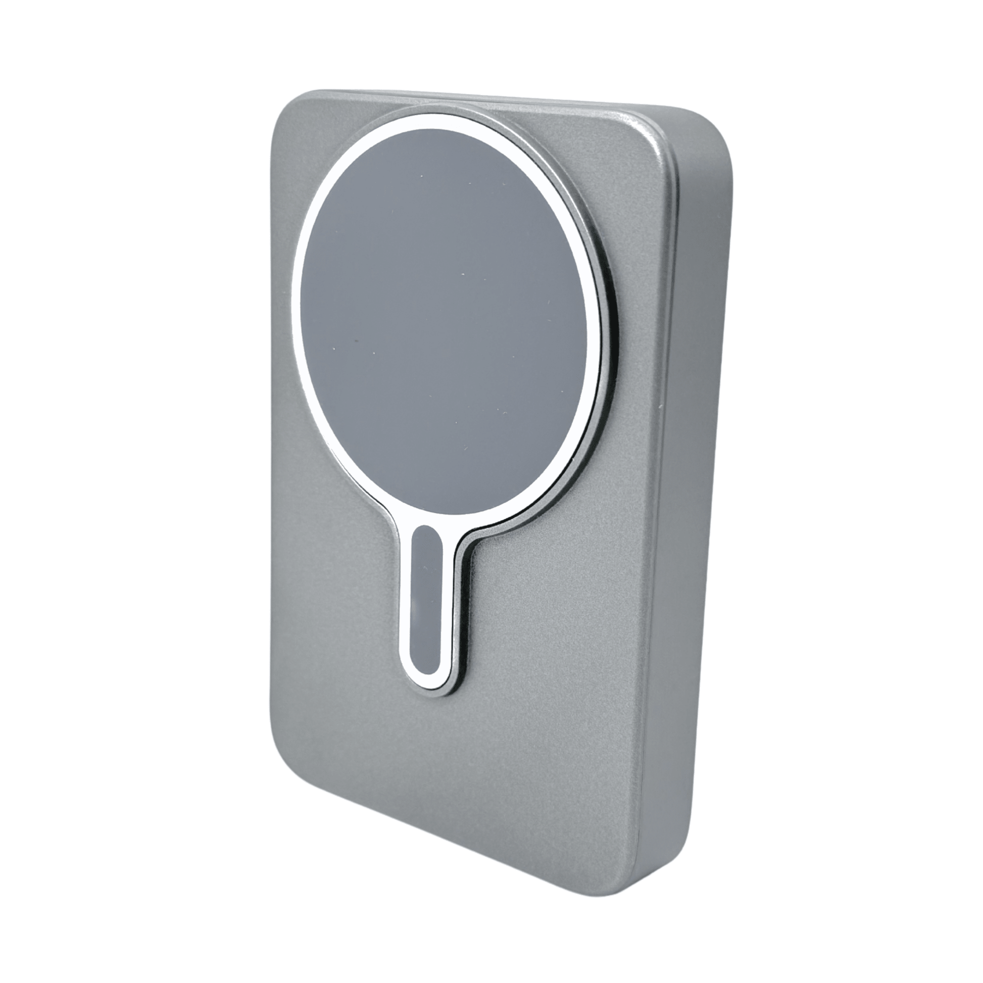 Baterie externă 5000mAh Super Slim, 15W, Aluminiu, Light Gray - Voltres