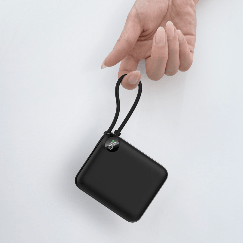 ChargeGo — Baterie externă 10.000mAh · Cablu USB - C integrat · 22.5W - Voltres