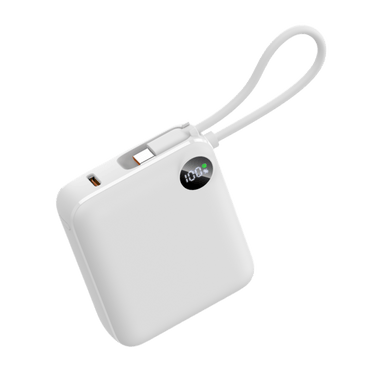 ChargeGo — Baterie externă 10.000mAh · Cablu USB - C integrat · 22.5W - Voltres