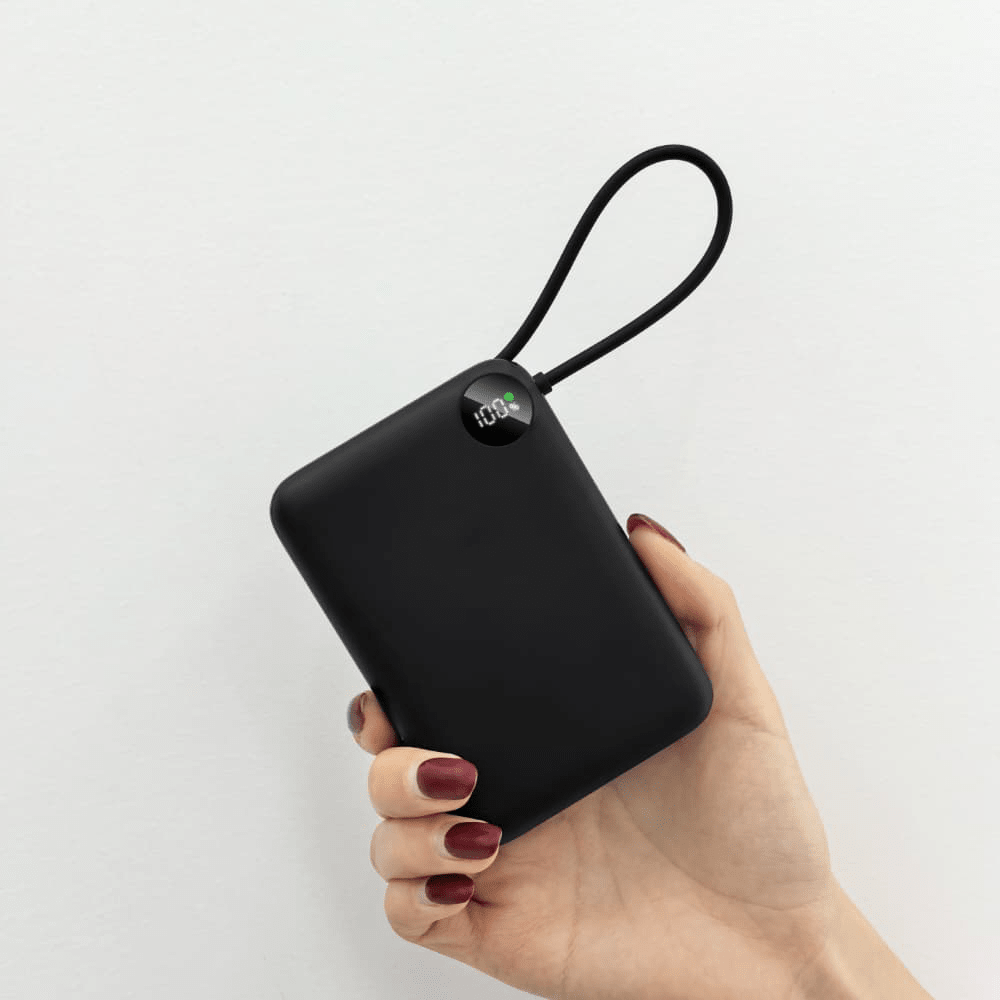 ChargeGo+ — Baterie externă 20.000mAh · Cablu USB - C integrat · 3 porturi · 22.5W - Voltres