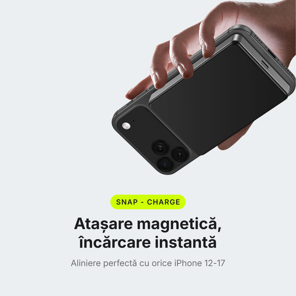 MagCore Pro — Baterie Externă cu Încărcare Wireless 10.000mAh · Qi2.2 25W · 45W Cablu - Voltres