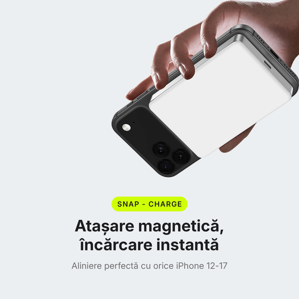 MagCore Pro — Baterie Externă cu Încărcare Wireless 10.000mAh · Qi2.2 25W · 45W Cablu - Voltres