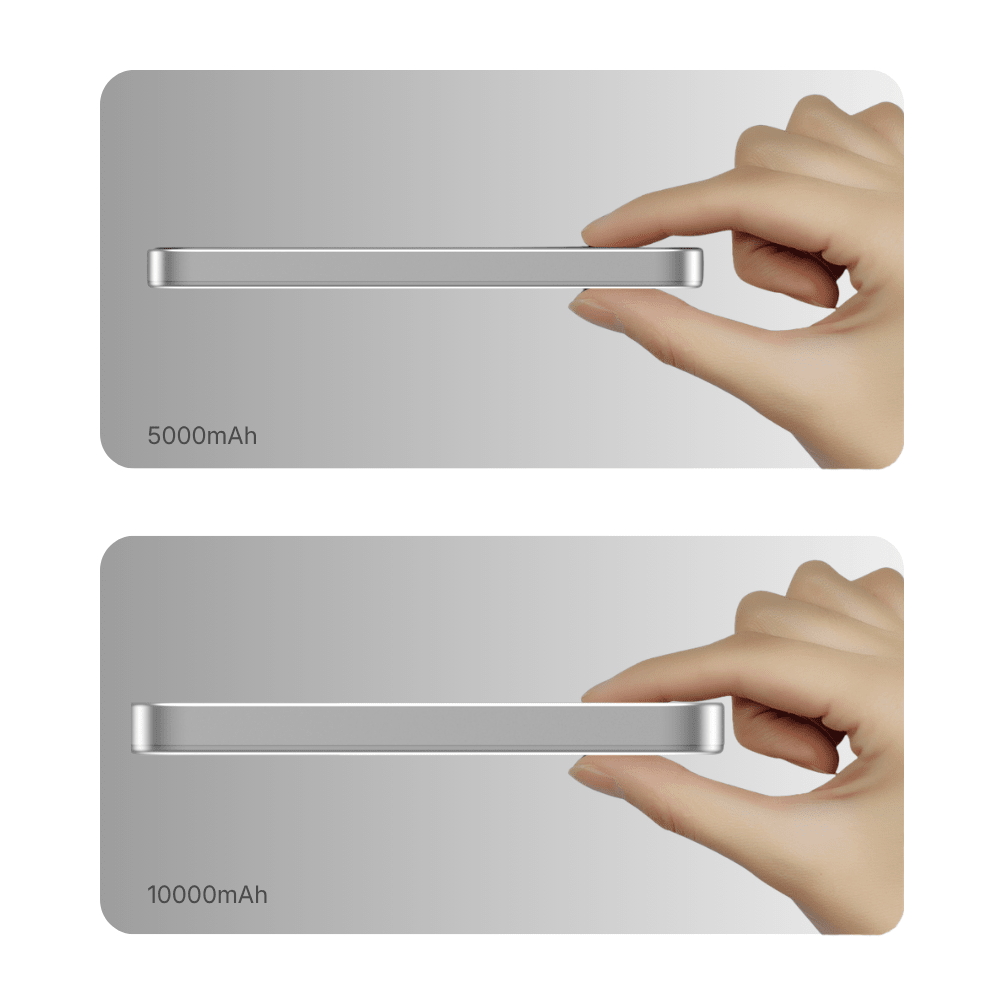 MagFlow — Baterie Externă cu Încărcare Wireless 15W · USB - C 20W · Aluminiu - Voltres