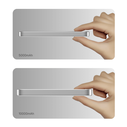 MagFlow — Baterie Externă cu Încărcare Wireless 15W · USB - C 20W · Aluminiu - Voltres
