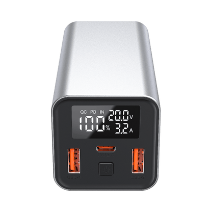 Pulse 65 — Baterie externă 20.000mAh · USB - C 65W · 3 porturi · Aluminiu - Voltres