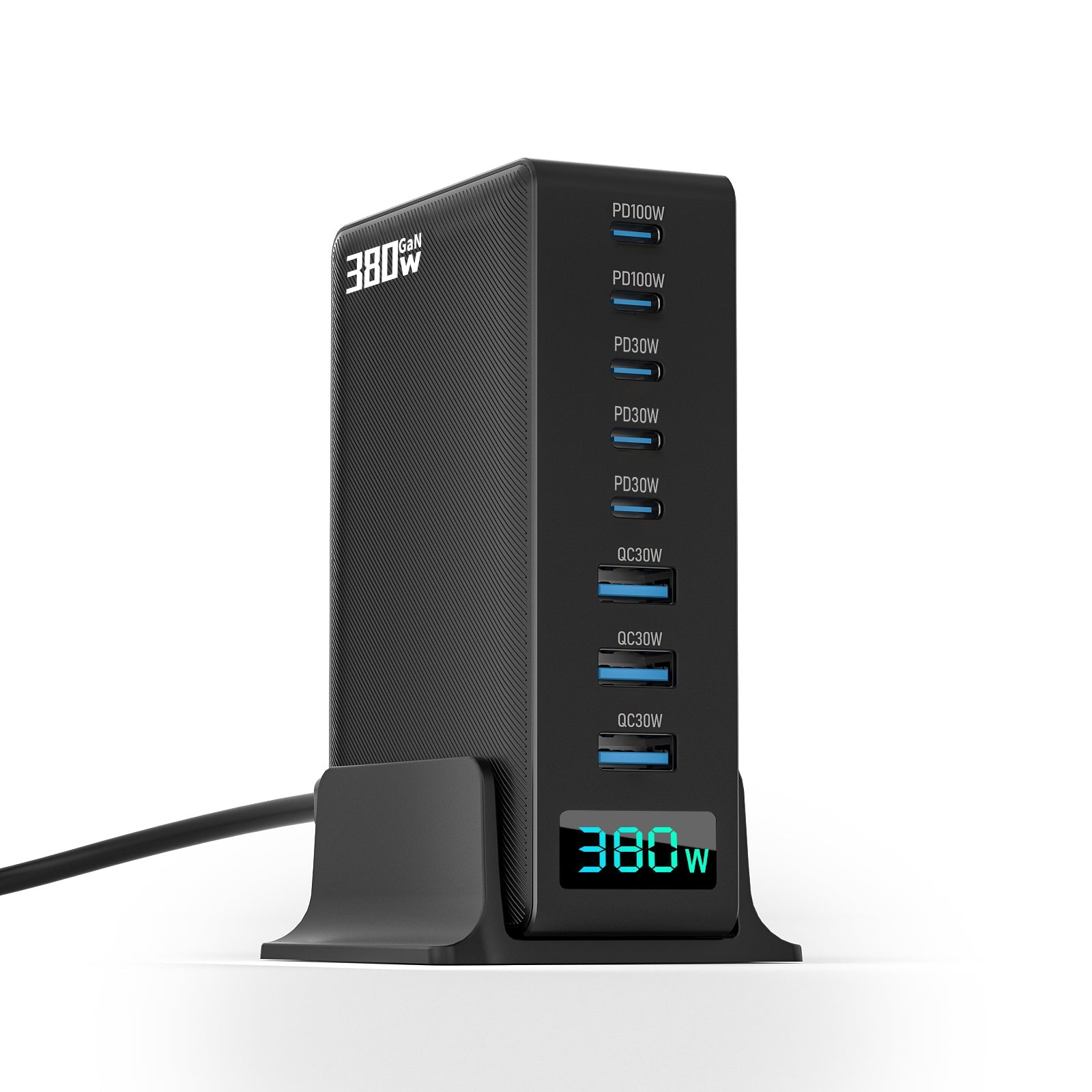 Stație încărcare 8 - in - 1 380W, 5x USB - C + 3x USB - A - Voltres